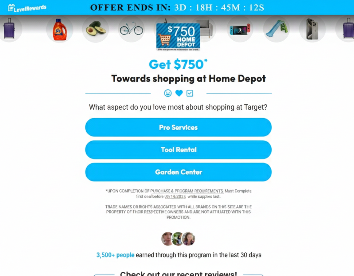 UpLevelRewards - Target $750