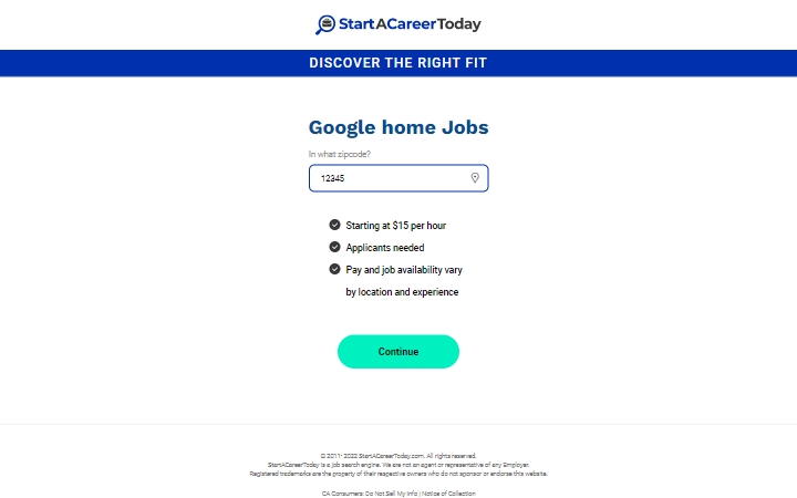 StartACareerToday - Google From Home - (US)