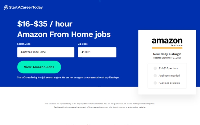 StartACareerToday - Amazon From Home - (US)