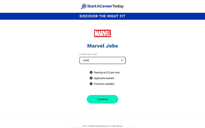 StartACareerToday - Marvel