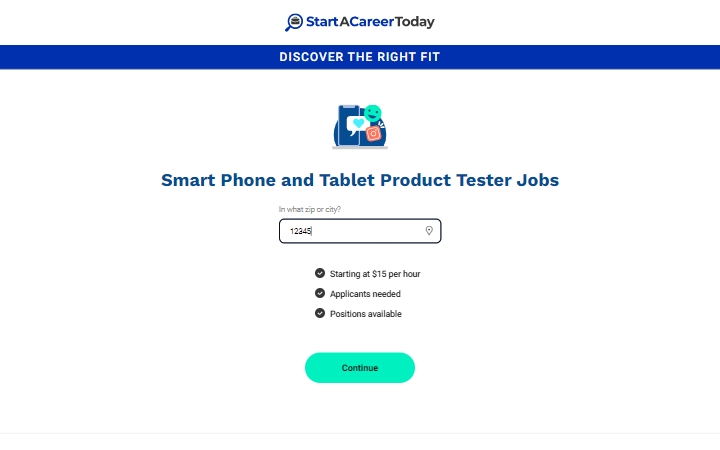 StartACareerToday - Smart Phone & Tablet Product Tester