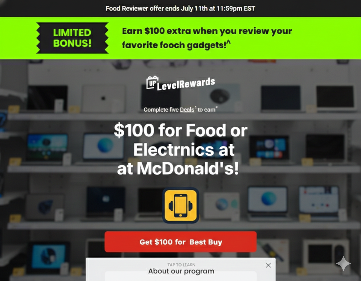 UpLevelRewards - McDonald's $100