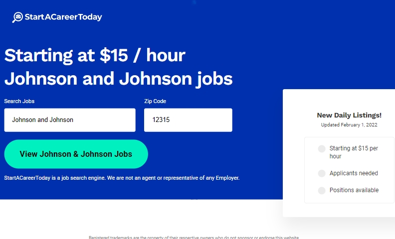 StartACareerToday - Johnson & Johnson